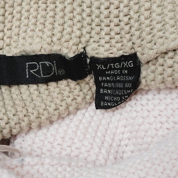 RDI Colorblock Ottoman Mock Neck Tunic Sweater Ribbed knit XL - Picture 10 of 11